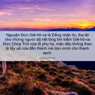 Picture 06 - 2 Sử Ký 30:19 VIE - Nguyện Đức Giê-hô-va là Đấng nhân - Bible Verse Picture