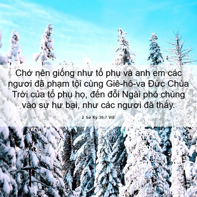Picture 06 - 2 Sử Ký 30:7 VIE - Chớ nên giống như tổ phụ và anh em - Bible Verse Picture