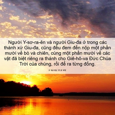 Picture 06 - 2 Sử Ký 31:6 VIE - Người Y-sơ-ra-ên và người Giu-đa ở - Bible Verse Picture