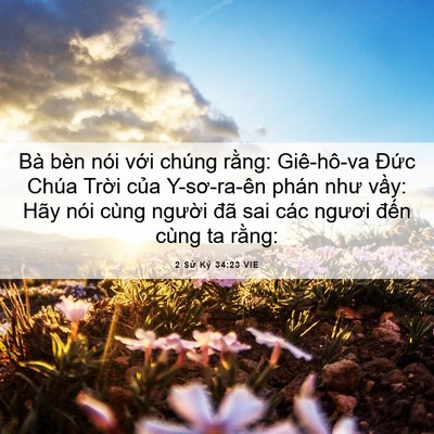 Picture 06 - 2 Sử Ký 34:23 VIE - Bà bèn nói với chúng rằng: Giê-hô-va - Bible Verse Picture