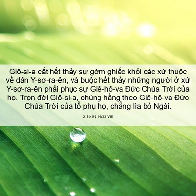 Picture 06 - 2 Sử Ký 34:33 VIE - Giô-si-a cất hết thảy sự gớm ghiếc - Bible Verse Picture