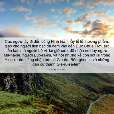Picture 06 - 2 Sử Ký 34:9 VIE - Các người ấy đi đến cùng Hinh-kia, - Bible Verse Picture