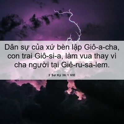 Picture 06 - 2 Sử Ký 36:1 VIE - Dân sự của xứ bèn lập Giô-a-cha, con - Bible Verse Picture