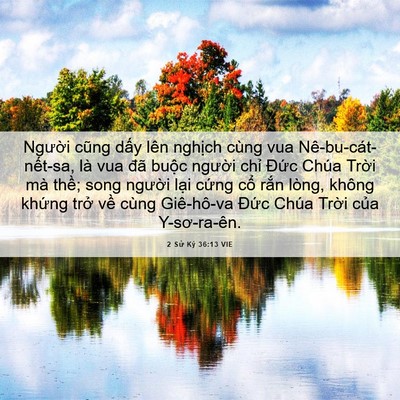 Picture 06 - 2 Sử Ký 36:13 VIE - Người cũng dấy lên nghịch cùng vua - Bible Verse Picture