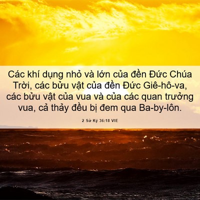 Picture 06 - 2 Sử Ký 36:18 VIE - Các khí dụng nhỏ và lớn của đền - Bible Verse Picture