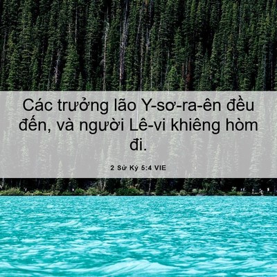 Picture 06 - 2 Sử Ký 5:4 VIE - Các trưởng lão Y-sơ-ra-ên đều đến, - Bible Verse Picture