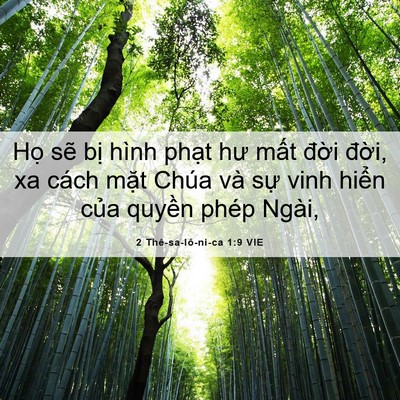 Picture 06 - 2 Thê-sa-lô-ni-ca 1:9 VIE - Họ sẽ bị hình phạt hư mất đời - Bible Verse Picture