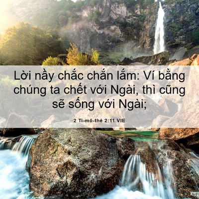 Picture 06 - 2 Ti-mô-thê 2:11 VIE - Lời nầy chắc chắn lắm: Ví bằng - Bible Verse Picture