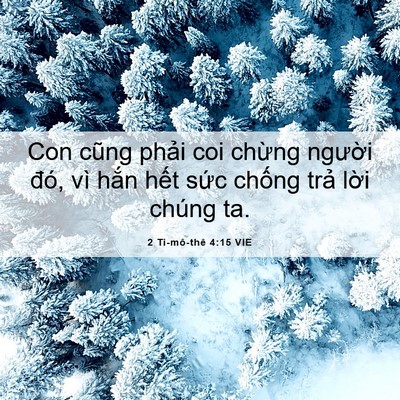 Picture 06 - 2 Ti-mô-thê 4:15 VIE - Con cũng phải coi chừng người đó, vì - Bible Verse Picture
