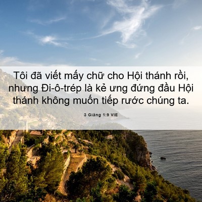 Picture 06 - 3 Giăng 1:9 VIE - Tôi đã viết mấy chữ cho Hội thánh - Bible Verse Picture
