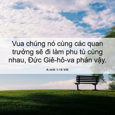 Picture 06 - A-mốt 1:15 VIE - Vua chúng nó cùng các quan trưởng sẽ đi - Bible Verse Picture