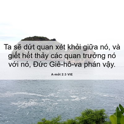 Picture 06 - A-mốt 2:3 VIE - Ta sẽ dứt quan xét khỏi giữa nó, và - Bible Verse Picture
