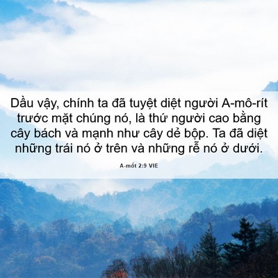 Picture 06 - A-mốt 2:9 VIE - Dầu vậy, chính ta đã tuyệt diệt - Bible Verse Picture