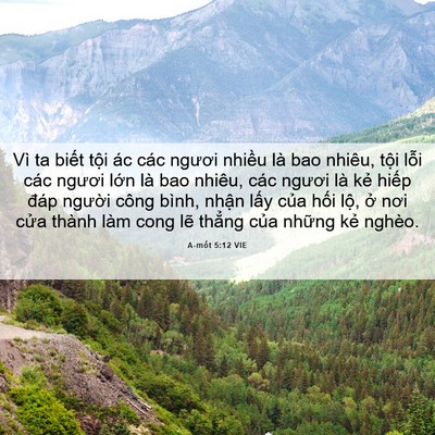 Picture 06 - A-mốt 5:12 VIE - Vì ta biết tội ác các ngươi nhiều là - Bible Verse Picture