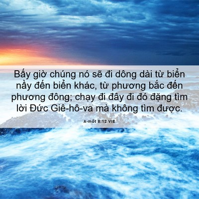 Picture 06 - A-mốt 8:12 VIE - Bấy giờ chúng nó sẽ đi dông dài từ - Bible Verse Picture