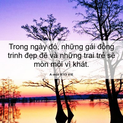 Picture 06 - A-mốt 8:13 VIE - Trong ngày đó, những gái đồng trinh - Bible Verse Picture