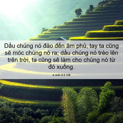 Picture 06 - A-mốt 9:2 VIE - Dầu chúng nó đào đến âm phủ, tay ta - Bible Verse Picture
