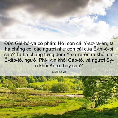 Picture 06 - A-mốt 9:7 VIE - Đức Giê-hô-va có phán: Hỡi con cái - Bible Verse Picture