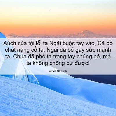 Picture 06 - Ai Ca 1:14 VIE - Aùch của tội lỗi ta Ngài buộc tay vào, - Bible Verse Picture