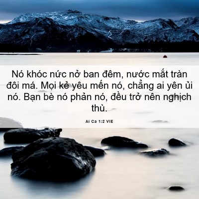 Picture 06 - Ai Ca 1:2 VIE - Nó khóc nức nở ban đêm, nước mắt - Bible Verse Picture