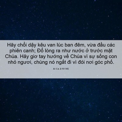 Picture 06 - Ai Ca 2:19 VIE - Hãy chổi dậy kêu van lúc ban đêm, vừa - Bible Verse Picture