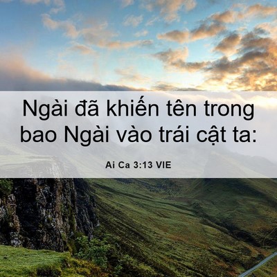 Picture 06 - Ai Ca 3:13 VIE - Ngài đã khiến tên trong bao Ngài vào - Bible Verse Picture