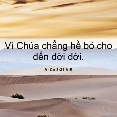 Picture 06 - Ai Ca 3:31 VIE - Vì Chúa chẳng hề bỏ cho đến đời - Bible Verse Picture