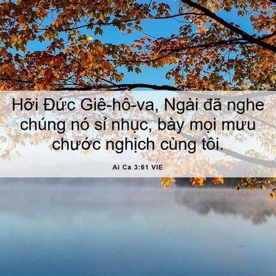 Picture 06 - Ai Ca 3:61 VIE - Hỡi Đức Giê-hô-va, Ngài đã nghe chúng - Bible Verse Picture
