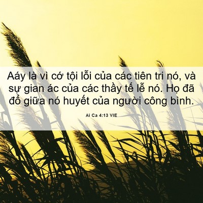 Picture 06 - Ai Ca 4:13 VIE - Aáy là vì cớ tội lỗi của các tiên - Bible Verse Picture