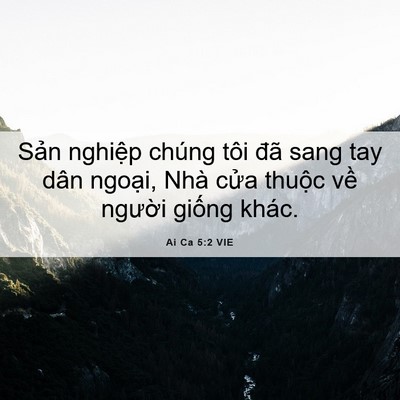 Picture 06 - Ai Ca 5:2 VIE - Sản nghiệp chúng tôi đã sang tay dân - Bible Verse Picture