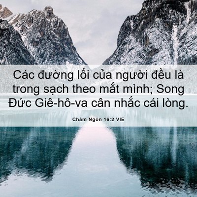 Picture 06 - Châm Ngôn 16:2 VIE - Các đường lối của người đều là - Bible Verse Picture
