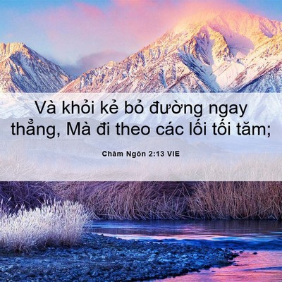 Picture 06 - Châm Ngôn 2:13 VIE - Và khỏi kẻ bỏ đường ngay thẳng, Mà - Bible Verse Picture