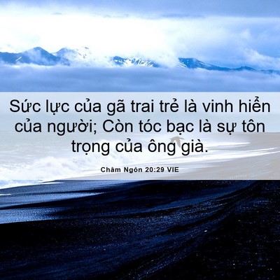 Picture 06 - Châm Ngôn 20:29 VIE - Sức lực của gã trai trẻ là vinh hiển - Bible Verse Picture