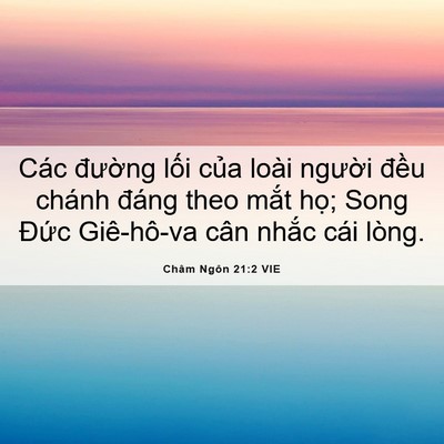 Picture 06 - Châm Ngôn 21:2 VIE - Các đường lối của loài người đều - Bible Verse Picture