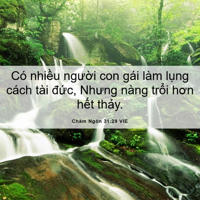 Picture 06 - Châm Ngôn 31:29 VIE - Có nhiều người con gái làm lụng cách - Bible Verse Picture