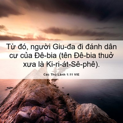 Picture 06 - Các Thủ Lãnh 1:11 VIE - Từ đó, người Giu-đa đi đánh dân cư - Bible Verse Picture
