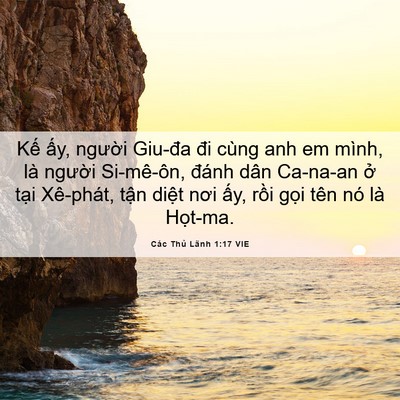 Picture 06 - Các Thủ Lãnh 1:17 VIE - Kế ấy, người Giu-đa đi cùng anh em - Bible Verse Picture