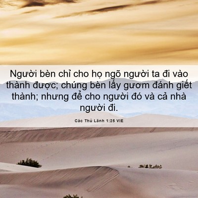 Picture 06 - Các Thủ Lãnh 1:25 VIE - Người bèn chỉ cho họ ngõ người ta đi - Bible Verse Picture