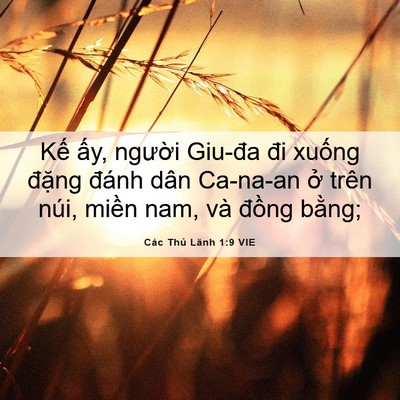 Picture 06 - Các Thủ Lãnh 1:9 VIE - Kế ấy, người Giu-đa đi xuống đặng - Bible Verse Picture