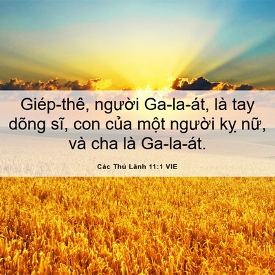 Picture 06 - Các Thủ Lãnh 11:1 VIE - Giép-thê, người Ga-la-át, là tay dõng - Bible Verse Picture