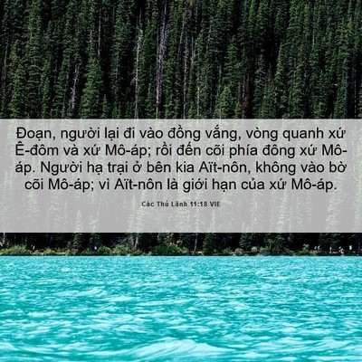 Picture 06 - Các Thủ Lãnh 11:18 VIE - Đoạn, người lại đi vào đồng vắng, - Bible Verse Picture