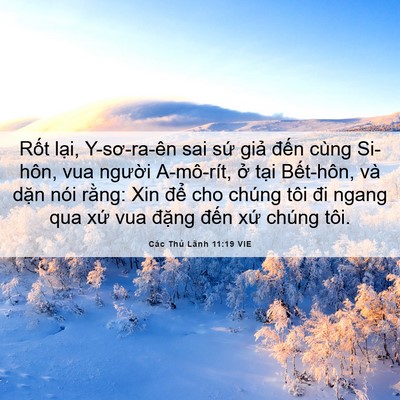 Picture 06 - Các Thủ Lãnh 11:19 VIE - Rốt lại, Y-sơ-ra-ên sai sứ giả đến - Bible Verse Picture