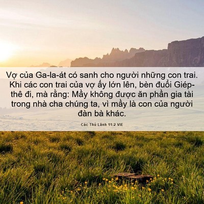 Picture 06 - Các Thủ Lãnh 11:2 VIE - Vợ của Ga-la-át có sanh cho người - Bible Verse Picture