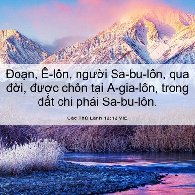 Picture 06 - Các Thủ Lãnh 12:12 VIE - Đoạn, Ê-lôn, người Sa-bu-lôn, qua - Bible Verse Picture