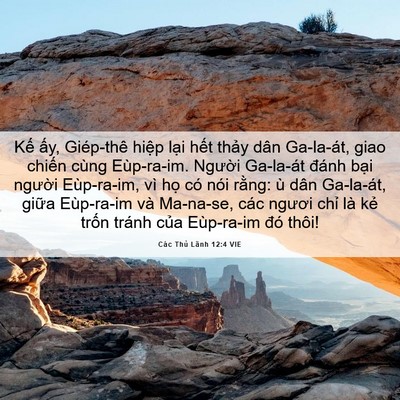 Picture 06 - Các Thủ Lãnh 12:4 VIE - Kế ấy, Giép-thê hiệp lại hết thảy - Bible Verse Picture