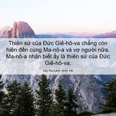 Picture 06 - Các Thủ Lãnh 13:21 VIE - Thiên sứ của Đức Giê-hô-va chẳng còn - Bible Verse Picture