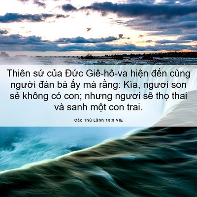 Picture 06 - Các Thủ Lãnh 13:3 VIE - Thiên sứ của Đức Giê-hô-va hiện - Bible Verse Picture