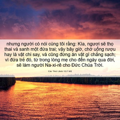 Picture 06 - Các Thủ Lãnh 13:7 VIE - nhưng người có nói cùng tôi rằng: Kìa, - Bible Verse Picture