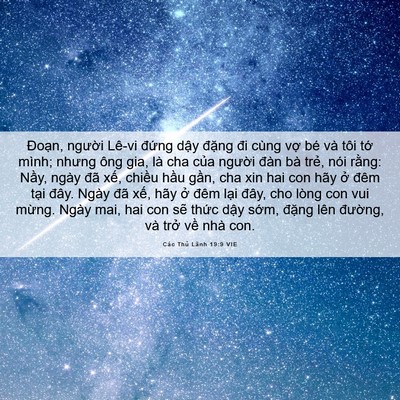 Picture 06 - Các Thủ Lãnh 19:9 VIE - Đoạn, người Lê-vi đứng dậy đặng - Bible Verse Picture