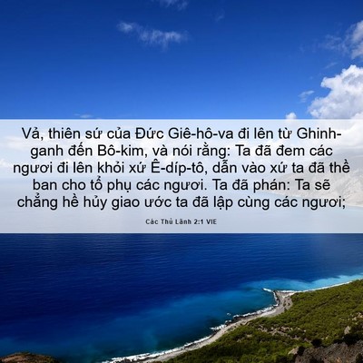 Picture 06 - Các Thủ Lãnh 2:1 VIE - Vả, thiên sứ của Đức Giê-hô-va đi - Bible Verse Picture